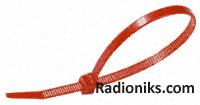 Orange nylon cable tie 200x4.6mm (1 Bag of 100)