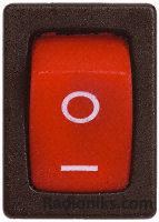 SPST red rocker switch, 0/I marking