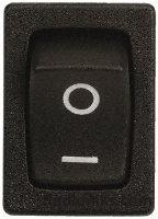 SPST black rocker switch, 0/- marking