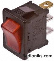 Illuminated red rocker switch,220-250V