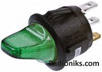 Illuminated green toggle switch,220-250V