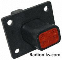 DT flanged receptacle 12 pin