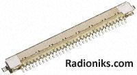 LVDS 30 WAY R/A HEADER 1.0MM + SHIELD