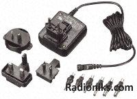 Power Supply,Global Plug Top,9V,1.0A