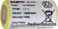 Sanyo NicCd battery 1600mAh Cs sub-cell