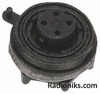 IP68 4 way jam nut chassis socket,6A