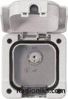 20A lockable switch DP white masterseal