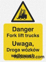 200x150 S/A Danger Forklift truck POL