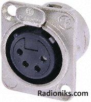 4 way unified housing XLR panel socket