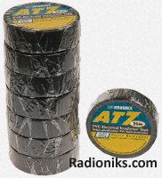 AT7 PVC Elec Ins Tape 19mm Black 8x20m (1 Pack of 8)