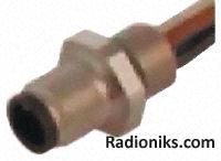 Connector,circular,submin,panel plug,M5,0.14mm-¦ c