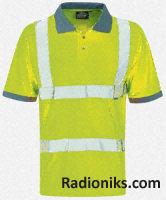 High Vis  Polo Yellow Lge