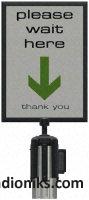 Heavy Duty A4 Post Top Sign Frame Black