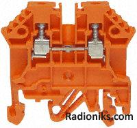 2.5mm din rail terminal orange (1 Pack of 10)