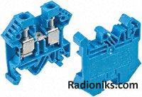 Din rail terminal6 & 10mm, blue (1 Pack of 10)