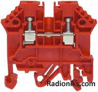 2.5mm din rail terminal red (1 Pack of 10)