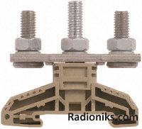 M8 Twin stud din rail terminal