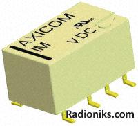 DPDT telecom SMT relay, 2A 4.5Vdc coil