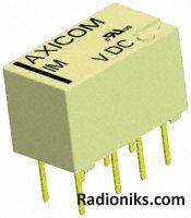 DPDT telecom PCB relay, 2A 4.5Vdc coil