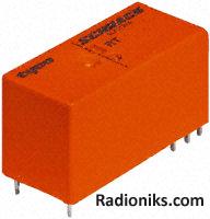 SPDT latching PCB relay, 16A 12Vdc coil