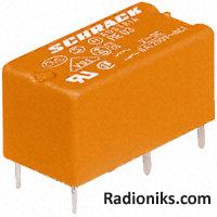 SPST-NO PCB (AgCdO) relay, 6A 12Vdc coil