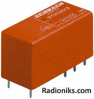 SPDT PCB hi-temp relay, 16A 12Vdc coil