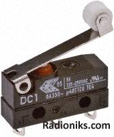 SPDT IP67 roller microswitch, 100mA