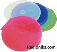 CD Cases, Round, Assorted Colours, 5 pk (1 Box of 5)