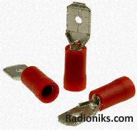 Crimp terminal male red 250 for .8 tab (Each (In a Pack of 100))