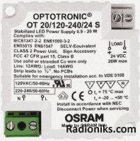 OPTOTRONIC 20W 24V 240VAC driver