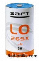 SAFT Lithium Sulphur Dioxide D Cell tag