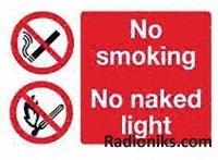 PVC label 'No smoking No...light'
