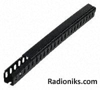 Blk PVC open slot trunking37.5x25mm 1m L (1 Pack of 4)