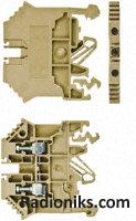 2.5mm beige DIN rail mount terminal,26A (1 Pack of 10)