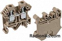 6/10mm beige DIN rail mount terminal,55A (1 Pack of 10)