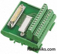 25 way sub-D male interface module