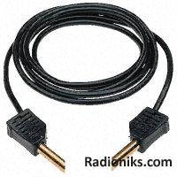 1m black stackable plug test lead kit