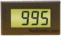 Large 3.5 digit LCD thermometer,7.5-24V