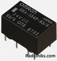 DPCO PCB relay,1A 24Vdc coil 200 mW