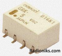 Relay DPDT SMT out-L latched,1A 12Vdc