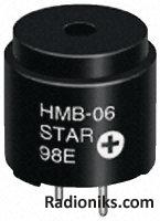 PCB continuous tone buzzer 6Vdc 90dB