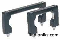 Aluminium rack handle,75x40x12mm (1 Bag of 2)