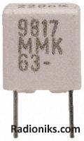 MMK22.5 radial poly cap,4.7uF 100V