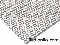 Perforated Al sheet,8mm dia 0.5x0.5m (1 Pack of 2)