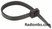 Black Nylon 6.6 Cable Tie, 270x4.8mm (1 Bag of 100)