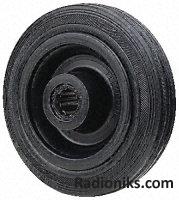 Rubber tyre polyprop wheel,150mm 135kg