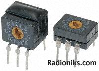 Side actuated HEX DIL rotary switch