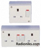 13A surface mount socket 1gang logicplus