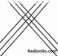 Straight heating element,2000W 2440mm (1 Pack of 3)