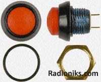 Red round raised pushbutton switch